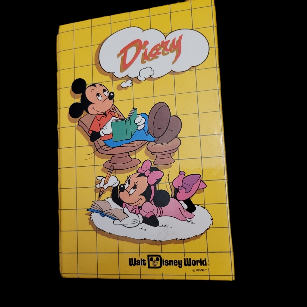 Vintage Mickey and Minnie Disney Diary from the 80s